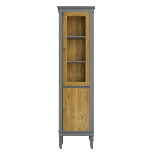 Шкаф для посуды Ольса-С 110 (серый №7042 + антик №24)