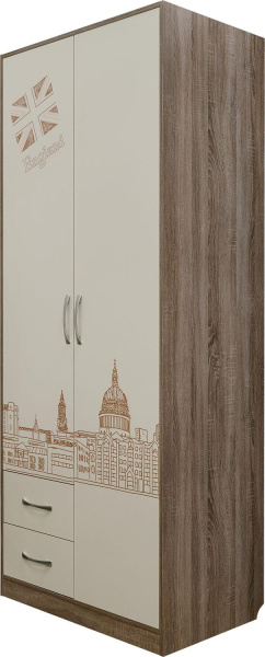Шкаф для одежды 2д Бритиш Бум П3.0551.1.06
