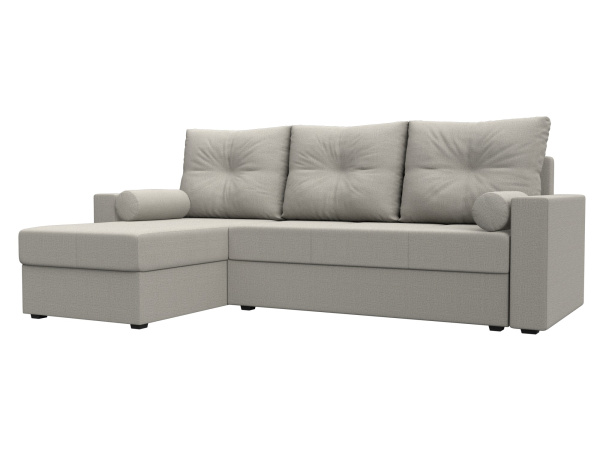 Диван угловой Верона Лайт левый угол Рогожка (Амур 02 бежевый)