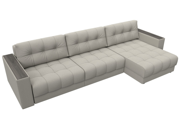 Диван угловой с декором Лига-049 НПБ Лонг Рогожка