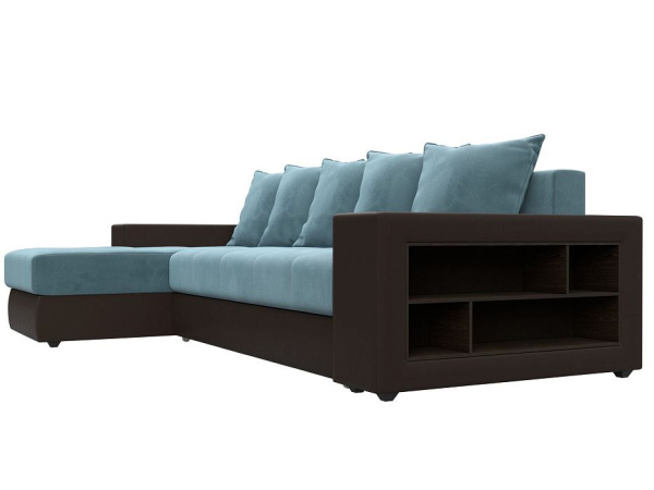 Диван угловой Дубай левый угол Велюр\Экокожа