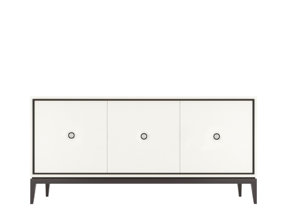 Комод Nice 3 дверки (Молочный/Черный)