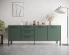 Комод с тремя дверками и тремя ящиками Nicole (Цвет Зеленый)