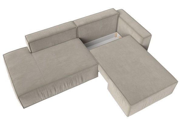 Диван угловой Прага модерн правый угол Микровельвет