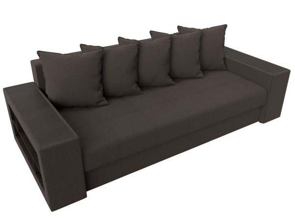 Диван прямой Дубай полки слева Рогожка