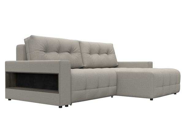 Диван угловой с полками Лига-053 НПБ Рогожка