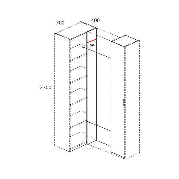 Шкаф 1D/K70 MODERN