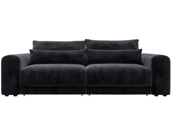 Диван прямой Лига-056 НПБ Велюр (TOWER 11 темно-серый)