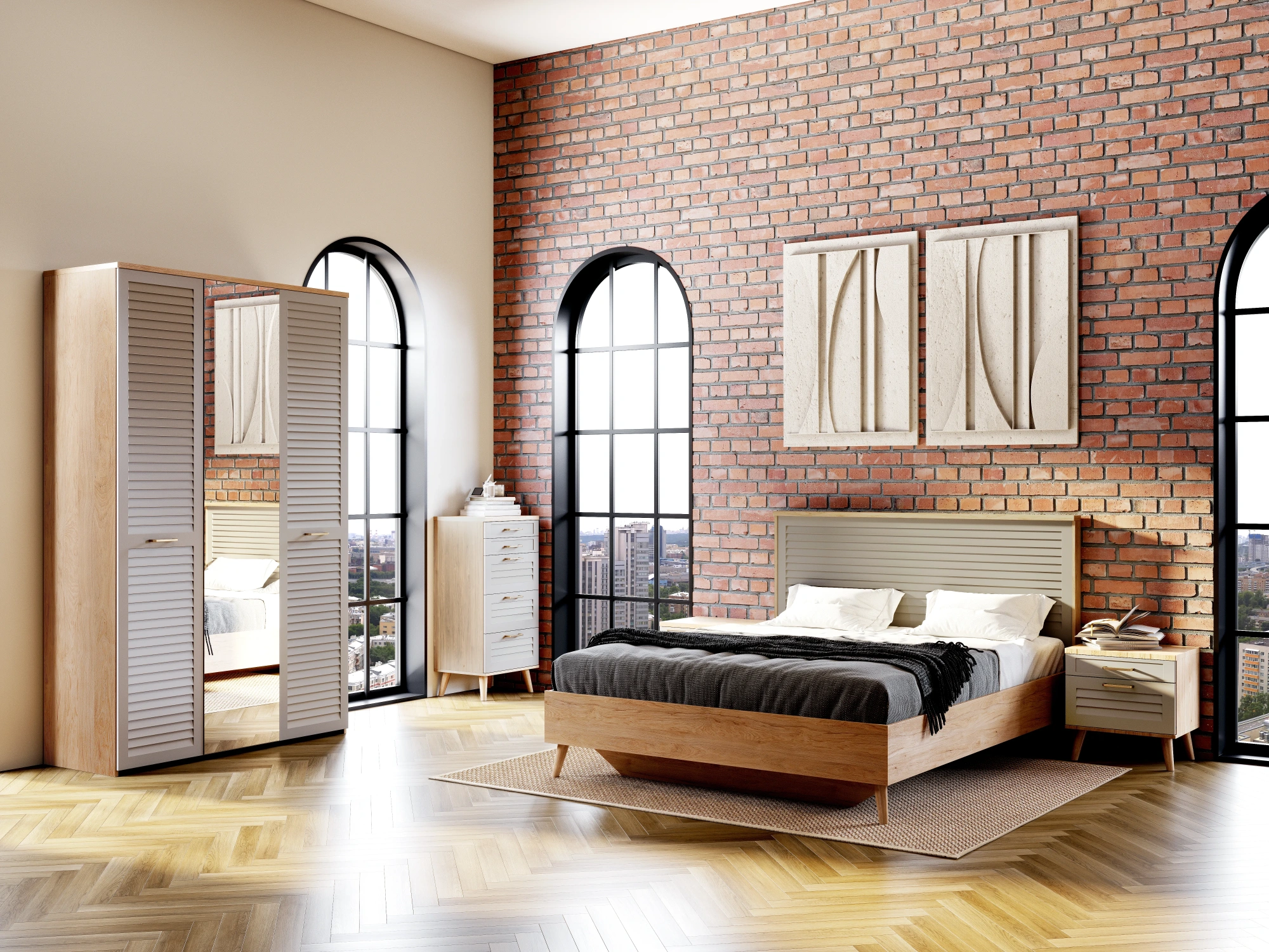 Шкаф трехдверный Гавана