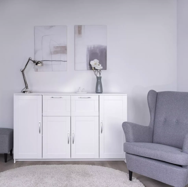 Тумба СИРИУС четырехдверная с двумя ящиками