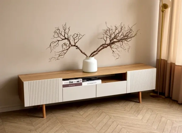 Тумба ТВ Сканди - 2Я (Кашемир/Дуб вотан)