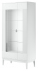 Шкаф с витриной Фарго двухдверный (ЛДСП Белый снег/Лак Белый)