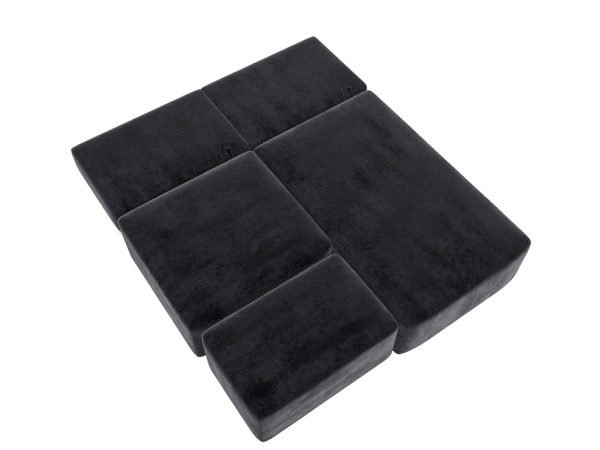 Диван угловой модульный с пуфом Лига-060 НПБ угол универсальный Велюр