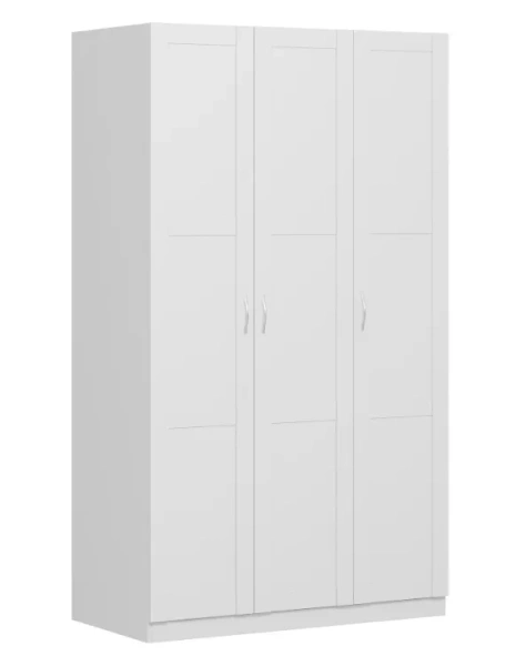 Шкаф ПЕГАС трехдверный с рамочным фасадом (Цвет белый)