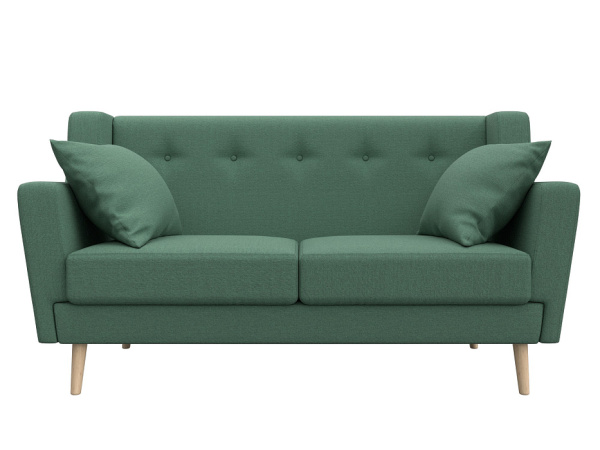 Диван кухонный прямой Брайтон 2 Рогожка (Амур 11 зеленый)