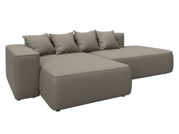 Диван угловой Лига-065 угол левый Экокожа (GRIFON 04 бежевый)