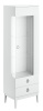 Шкаф с витриной Фарго однодверный правый (ПРАВЫЙ, ЛДСП Белый снег/Лак Белый)