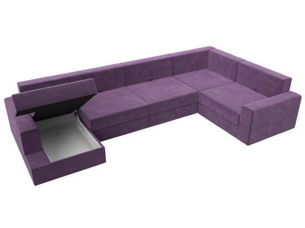 Диван П-образный Майами левый угол Микровельвет
