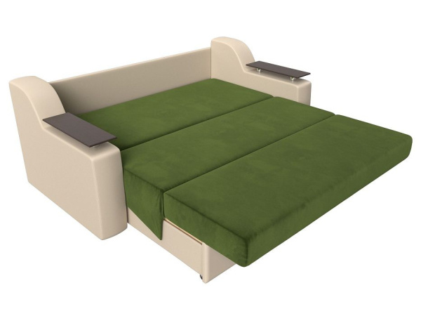 Диван прямой аккордеон Сенатор 140 Микровельвет\Экокожа