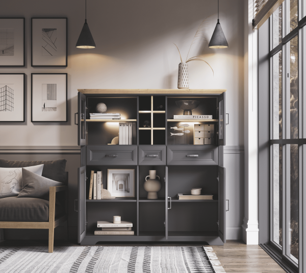 Шкаф с подсветкой JASMIN REG2W3D3S