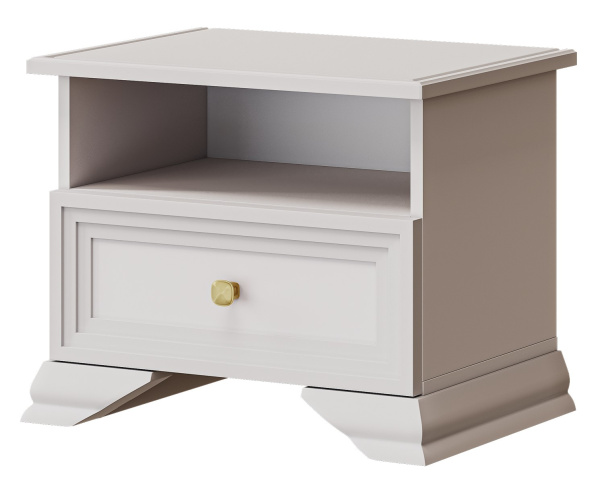 Тумба прикроватная Орландо (1 ЯЩИК,Персидский жемчуг/Льняной)