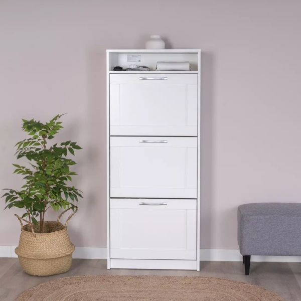 Тумба СИРИУС с нишей и тремя откидными полками для обуви