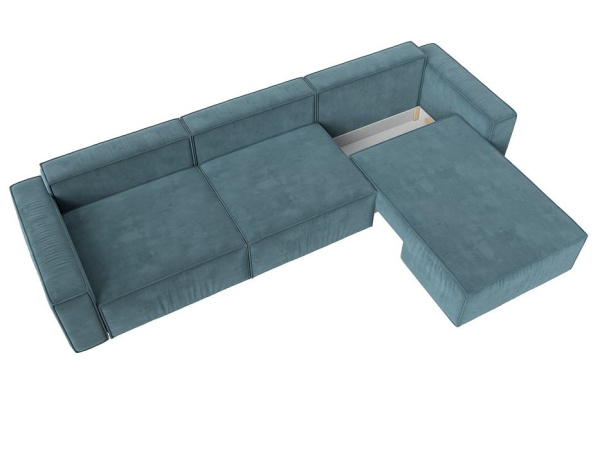 Диван угловой Прага Классик лонг правый угол Велюр