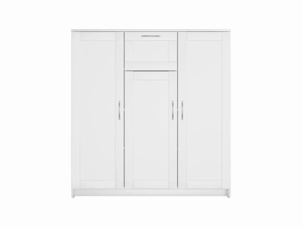 Тумба СИРИУС трехдверная с одним ящиком (Цвет белый)