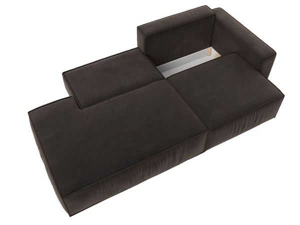 Диван прямой Прага Модерн подлокотник справа Велюр