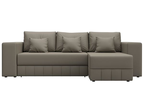 Диван угловой Лига-076 угол универсальный Экокожа (GRIFON 04 бежевый)