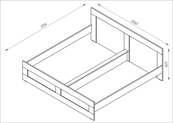 Кровать СИРИУС двухспальная 200х200