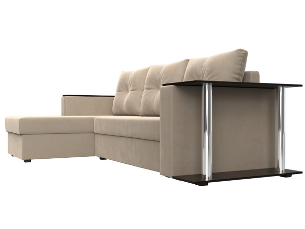 Диван угловой Атланта со столом левый угол Велюр