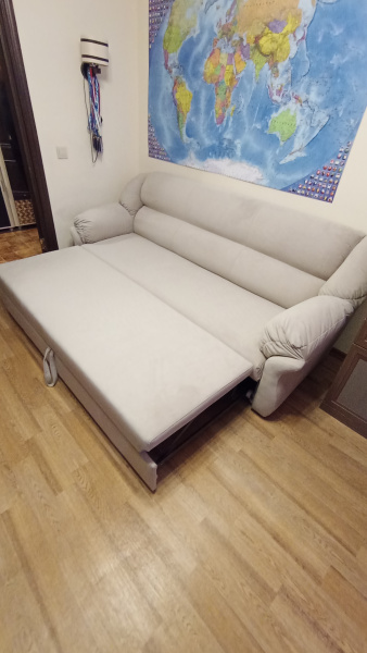 Диван прямой Карнелла Микровельвет (Бежевый)