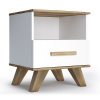 Тумба прикроватная Вега Скандинавия (Дуб Каньон/белый глянец)
