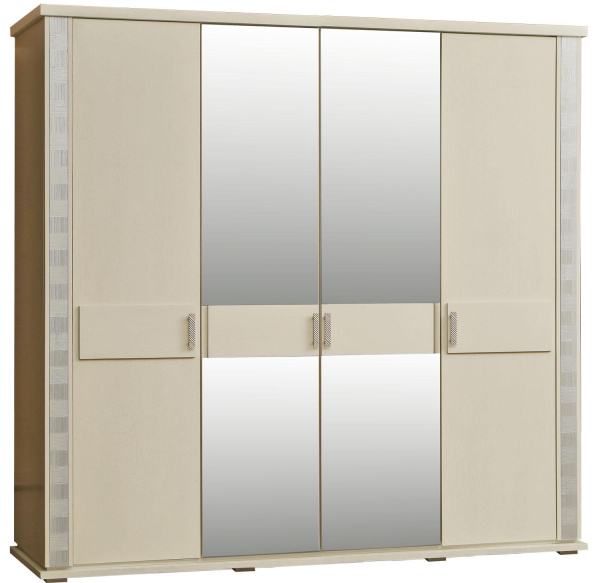 Шкаф для одежды Тунис П6.343.1.09-01 (П344.09) (Слоновая кость с серебром)