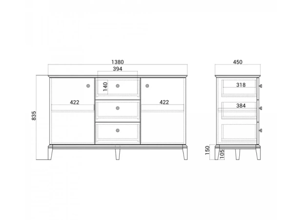 Комод Crystal home CR003