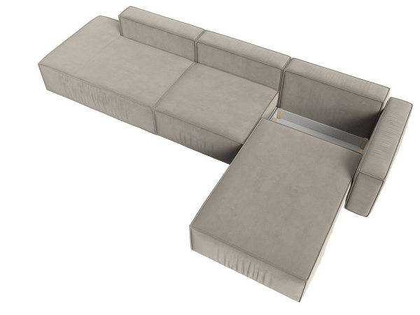 Диван угловой Прага модерн лонг правый угол Микровельвет