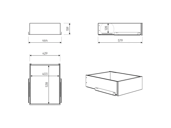 Ящик МАКС выдвижной в однодверный шкаф