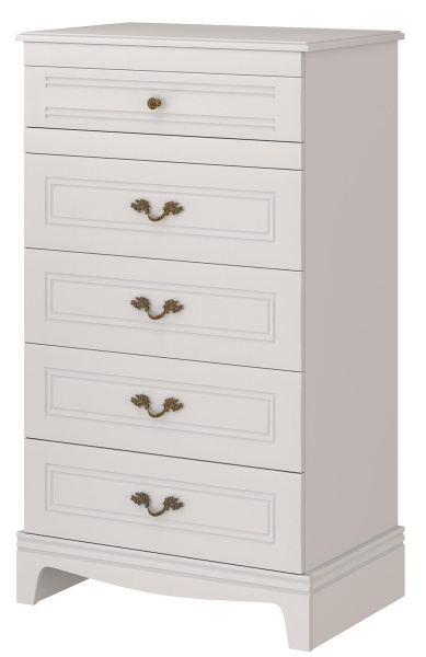 Комод Лорето 5 ящиков (5 ЯЩИКОВ Персидский жемчуг/Лак Льняной)
