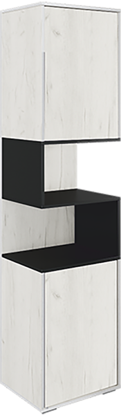 Шкаф-пенал Сорренто (Дуб Крафт/Антрацит)