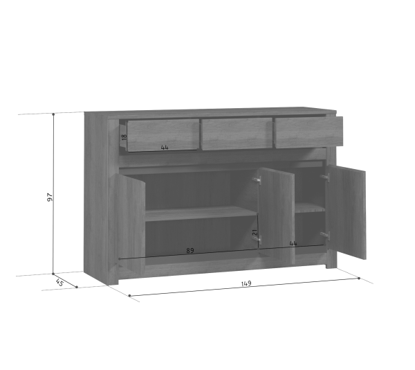Тумба KADA S404-KOM3D3S