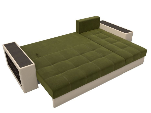 Диван угловой Дубай правый угол Микровельвет\Экокожа