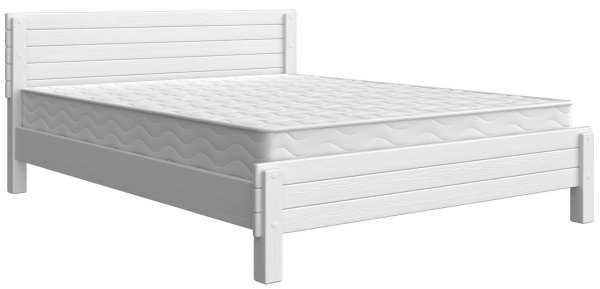 Кровать двуспальная Рейма (1400х2000, цвет Белый античный, кровать двойная Без подъемного механизма)