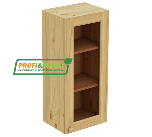 Шкаф настенный 1 дверь 400*900 стекло (Цвет без покрытия)