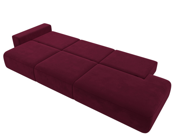 Диван прямой Лига-036 НПБ Модерн Лонг подлокотник слева Микровельвет