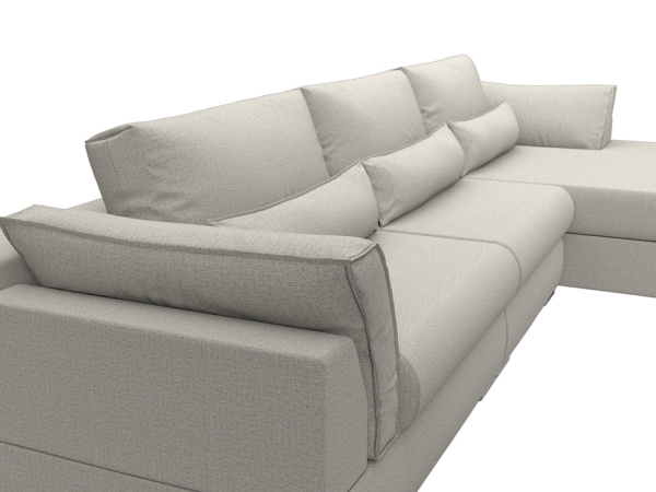 Диван угловой Пекин Long угол правый Рогожка