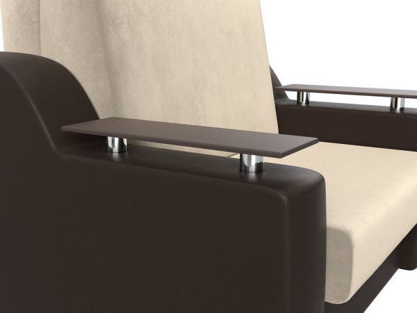 Диван прямой аккордеон Сенатор 120 Микровельвет\Экокожа