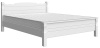 Кровать Мюнхен (1400х2000, цвет Белый античный, кровать двойная (РАЗБОРНАЯ) Без подъемного механизма)