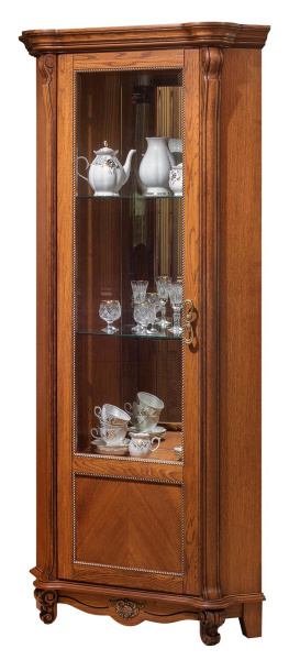 Шкаф с витриной Алези П1.350.0.13-01 (П350.13-01) (Античная бронза)