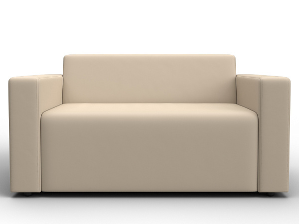 Диван прямой Лига-093 Экокожа (бежевый)